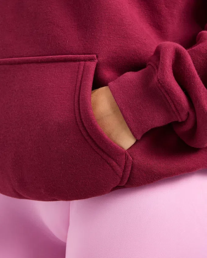 Sweat à capuche oversize avec inscription brodée
