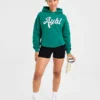 Sweat à capuche oversize avec inscription brodée