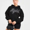 Sweat à capuche oversize avec inscription brodée