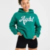 Sweat à capuche oversize avec inscription brodée