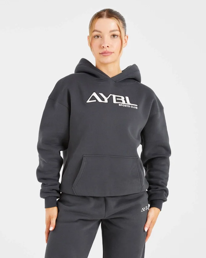 Sweat à capuche oversize brodé rétro