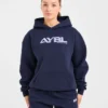 Sweat à capuche oversize brodé rétro