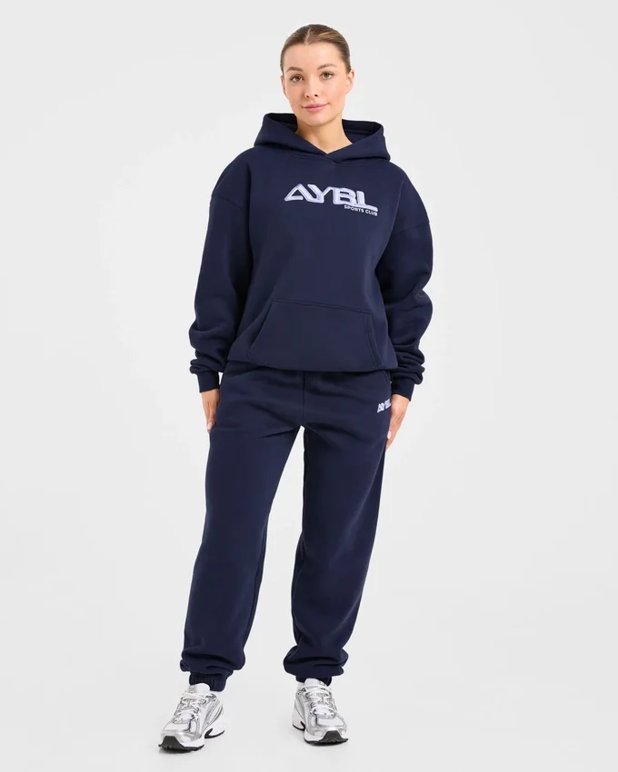 Sweat à capuche oversize brodé rétro