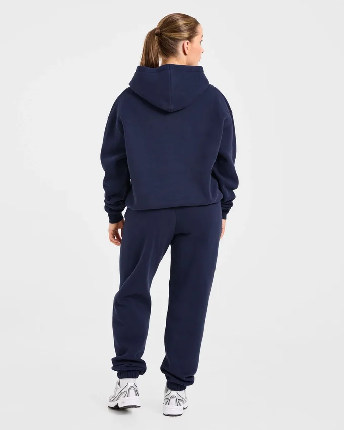 Sweat à capuche oversize brodé rétro
