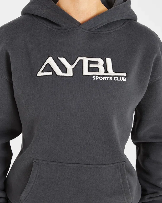 Sweat à capuche oversize brodé rétro