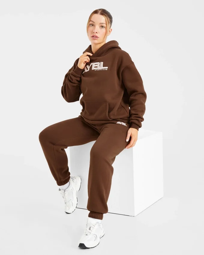 Sweat à capuche oversize brodé rétro