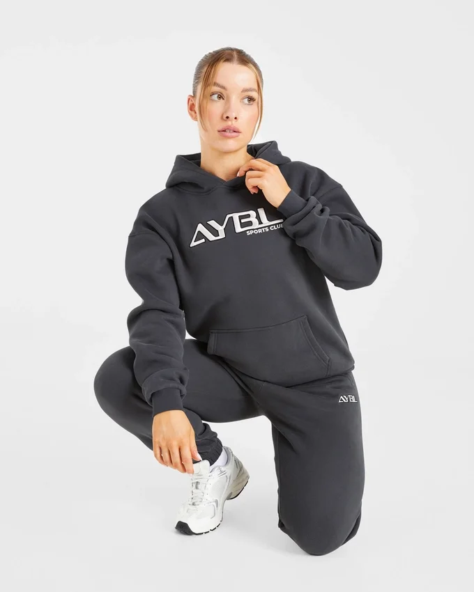Sweat à capuche oversize brodé rétro