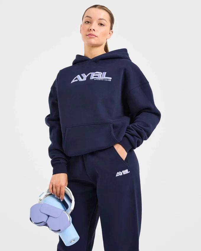 Sweat à capuche oversize brodé rétro
