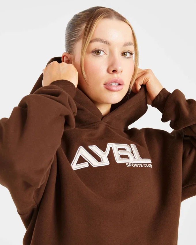 Sweat à capuche oversize brodé rétro