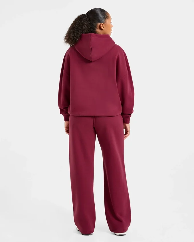 Pantalon de jogging classique oversize à jambes droites et en molleton