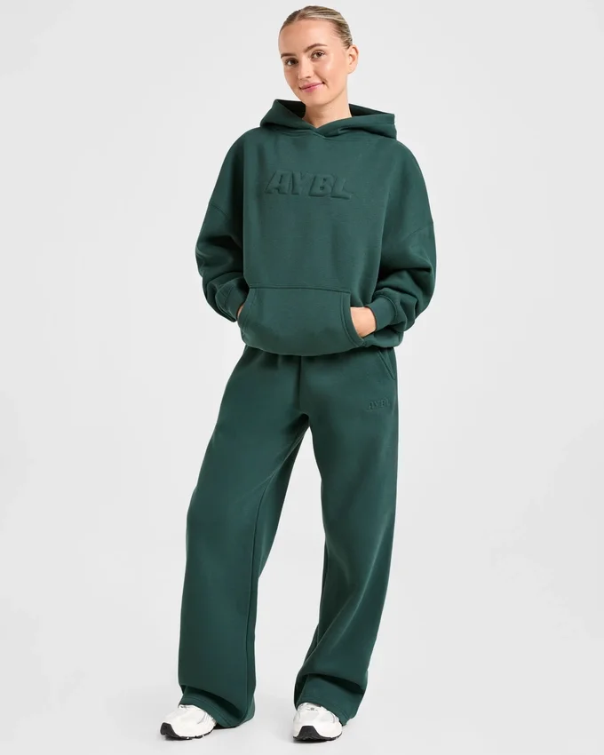 Pantalon de jogging classique oversize à jambes droites et en molleton