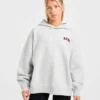 Sweat à capuche oversize en maille avec logo minimaliste « Varsity »