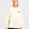 Sweat à capuche oversize en maille avec logo minimaliste « Varsity »