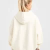 Sweat à capuche oversize en maille avec logo minimaliste « Varsity »