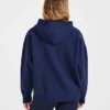 Sweat à capuche oversize en maille avec logo minimaliste « Varsity »