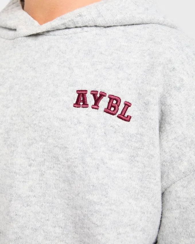 Sweat à capuche oversize en maille avec logo minimaliste « Varsity »