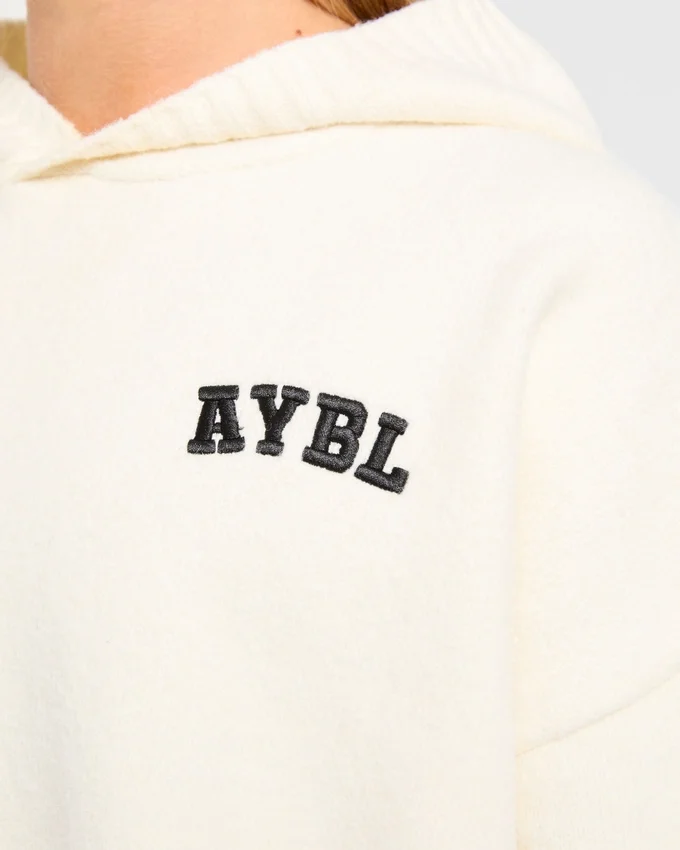 Sweat à capuche oversize en maille avec logo minimaliste « Varsity »