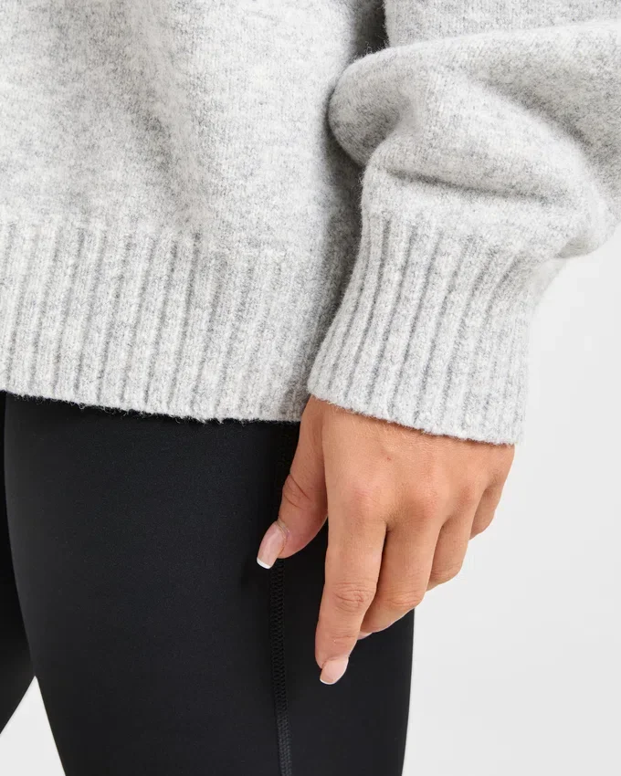 Sweat à capuche oversize en maille avec logo minimaliste « Varsity »