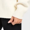 Sweat à capuche oversize en maille avec logo minimaliste « Varsity »
