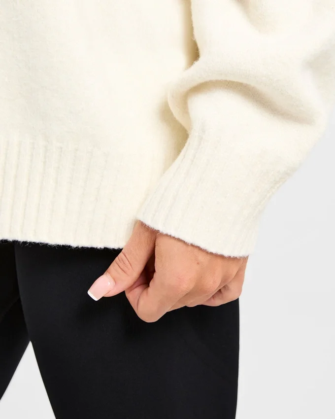 Sweat à capuche oversize en maille avec logo minimaliste « Varsity »