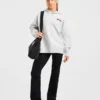Sweat à capuche oversize en maille avec logo minimaliste « Varsity »