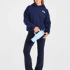 Sweat à capuche oversize en maille avec logo minimaliste « Varsity »
