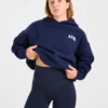 Sweat à capuche oversize en maille avec logo minimaliste « Varsity »