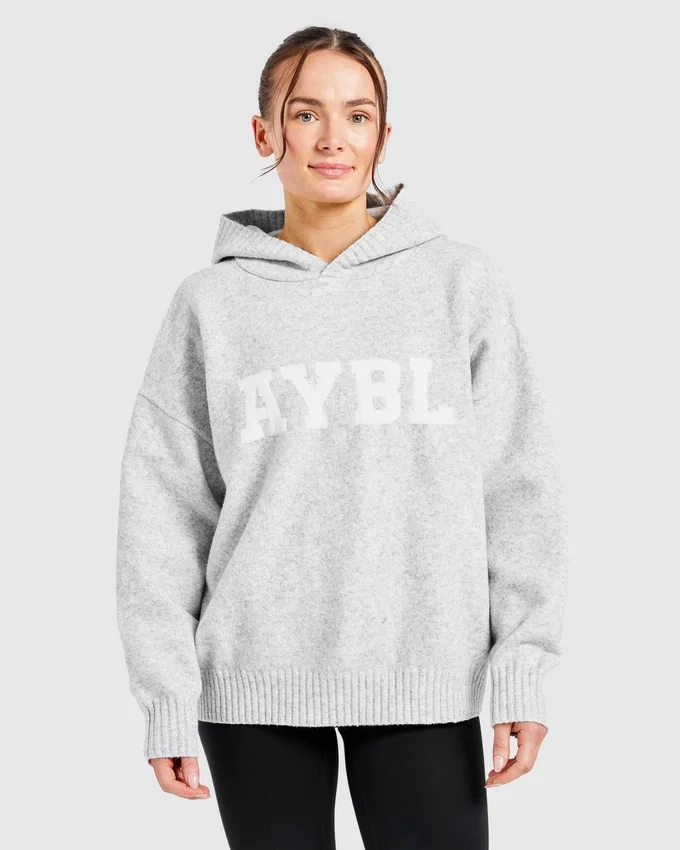 Sweat à capuche oversize en maille « Varsity »