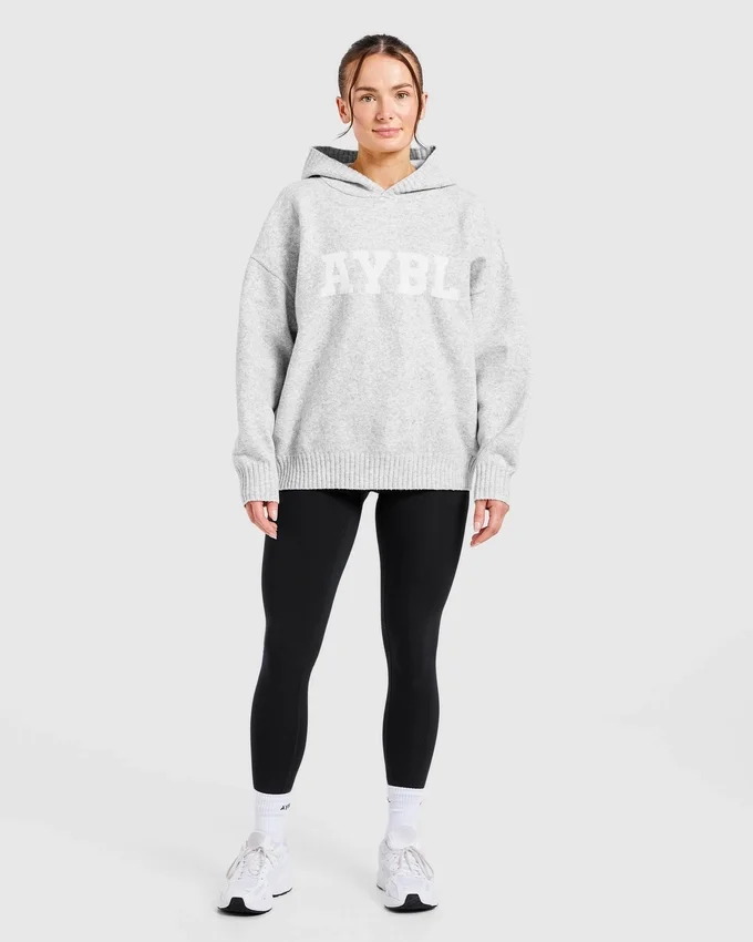 Sweat à capuche oversize en maille « Varsity »