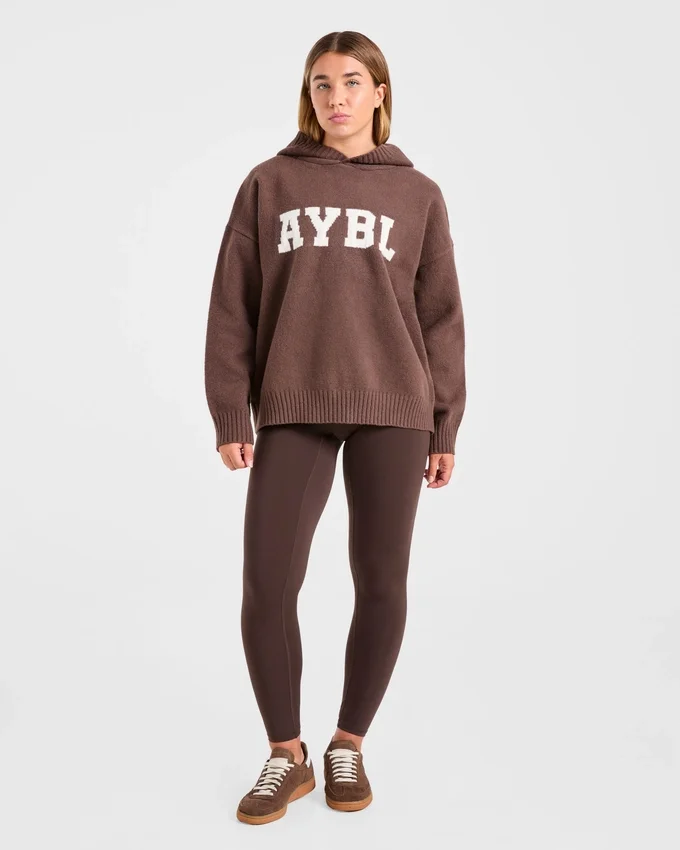 Sweat à capuche oversize en maille « Varsity »