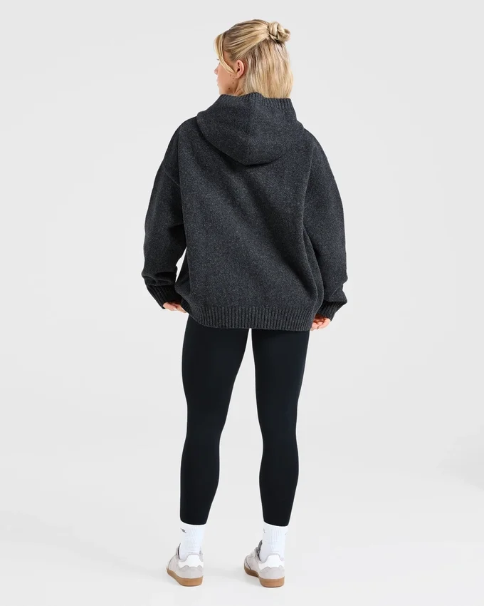 Sweat à capuche oversize en maille « Varsity »