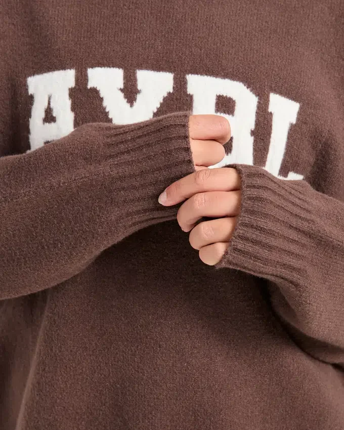 Sweat à capuche oversize en maille « Varsity »