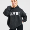 Sweat à capuche oversize en maille « Varsity »