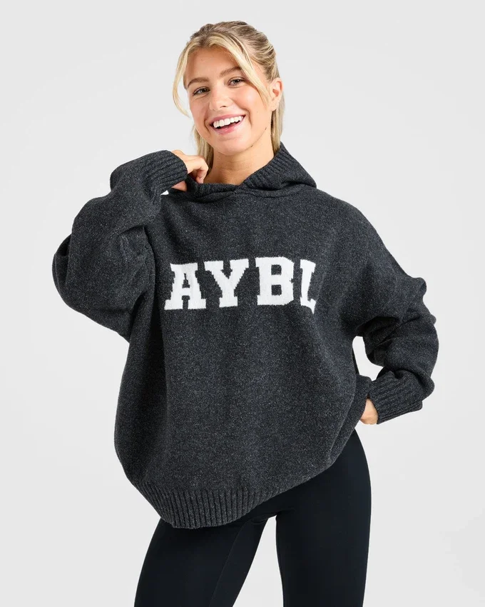 Sweat à capuche oversize en maille « Varsity »