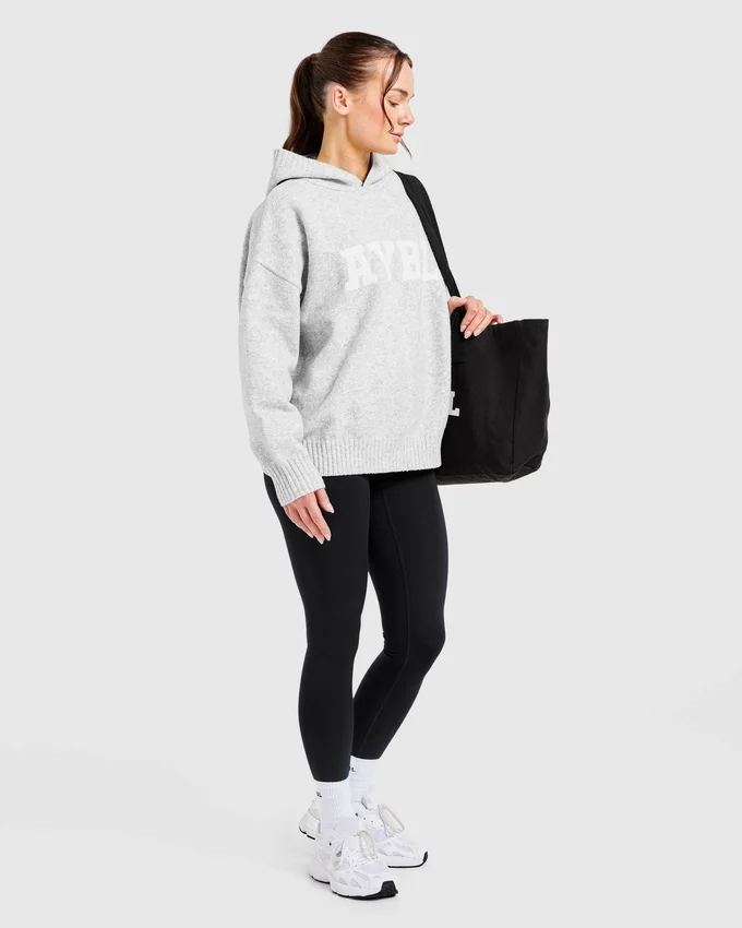 Sweat à capuche oversize en maille « Varsity »