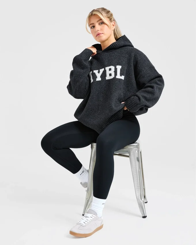 Sweat à capuche oversize en maille « Varsity »