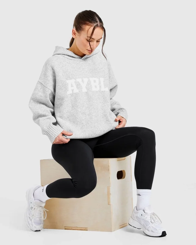 Sweat à capuche oversize en maille « Varsity »