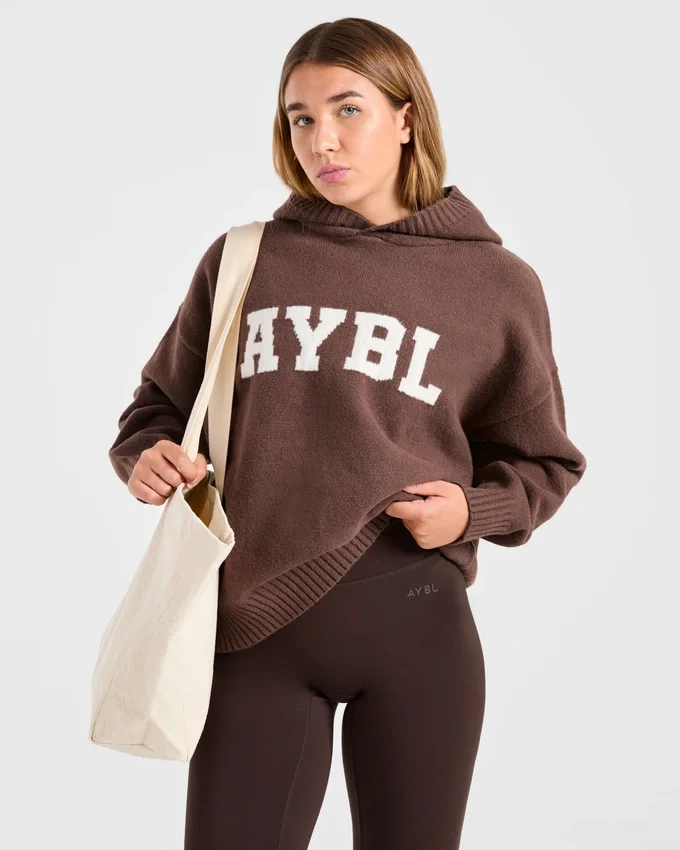 Sweat à capuche oversize en maille « Varsity »