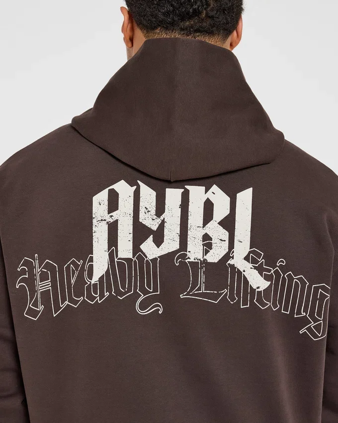 Sweat à capuche oversize « Heavy Lifting Gothic »