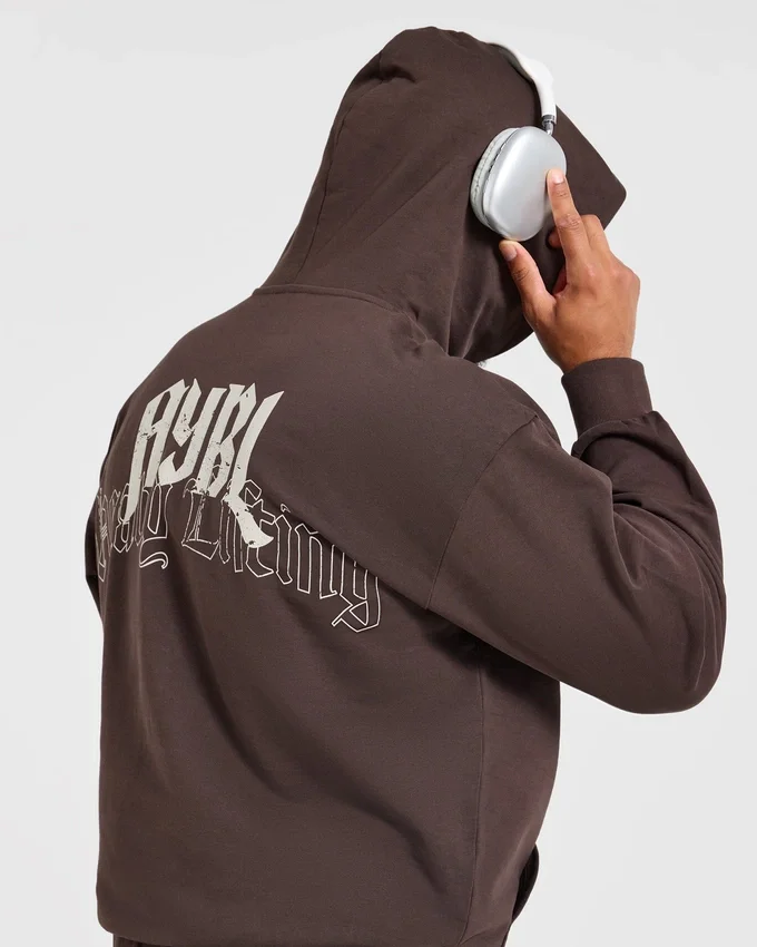Sweat à capuche oversize « Heavy Lifting Gothic »