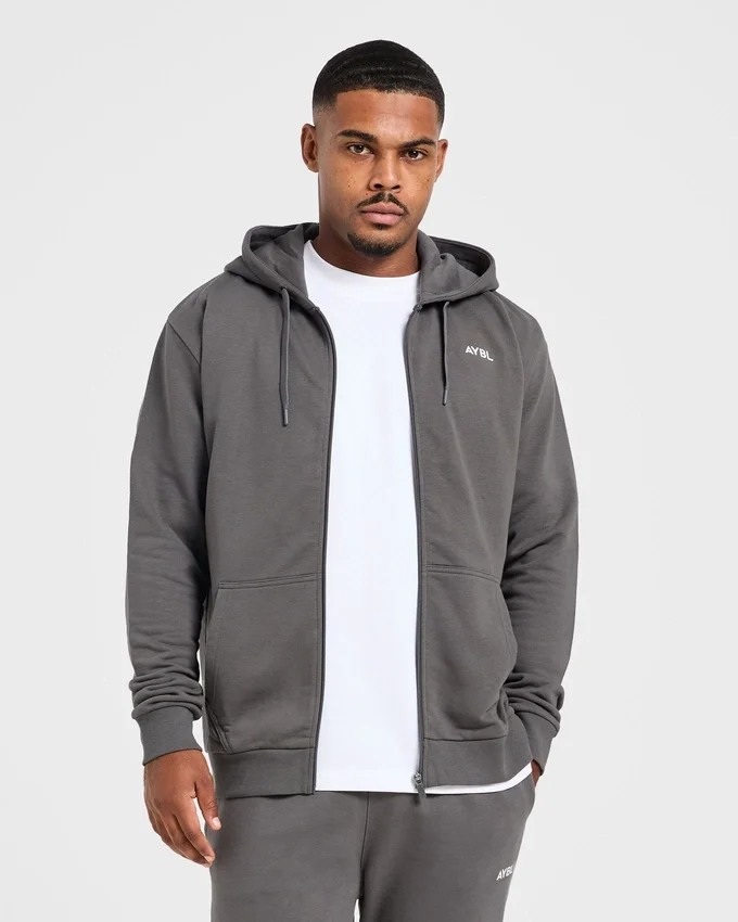 Sweat à capuche zippé léger Essential
