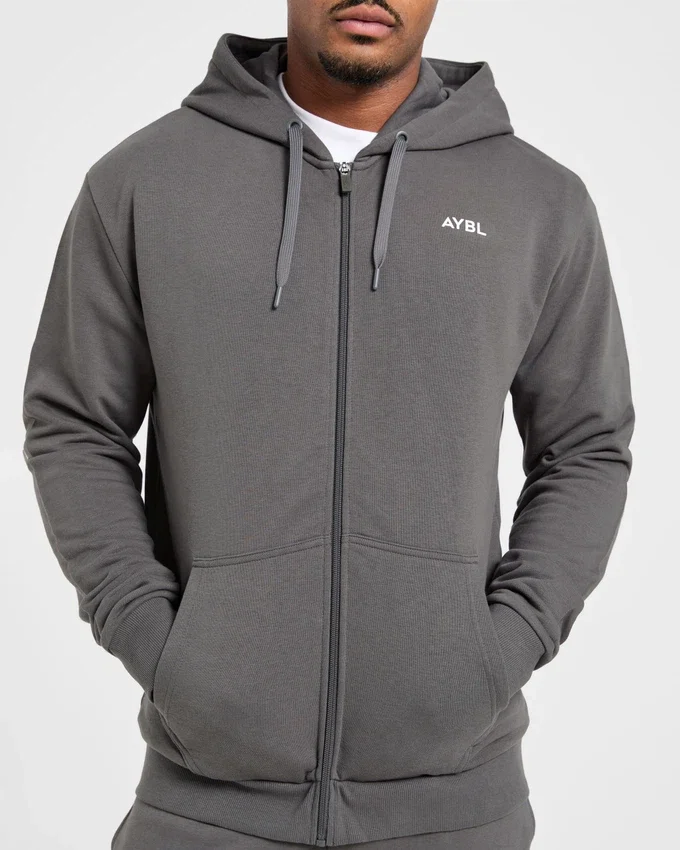 Sweat à capuche zippé léger Essential