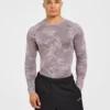 T-shirt à manches longues Camo Seamless motif camouflage