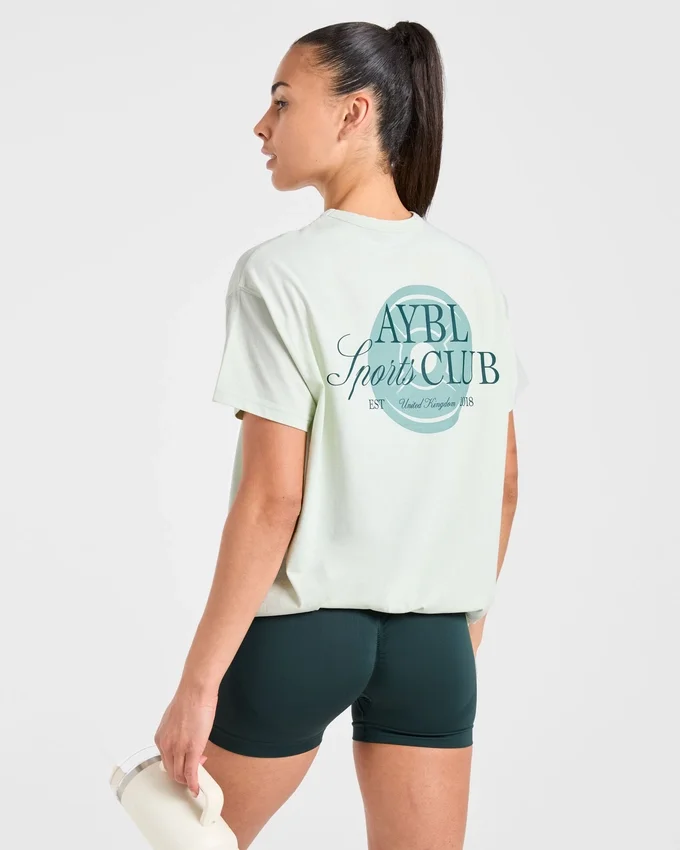 T-shirt oversize « AYBL Sports Club Script »