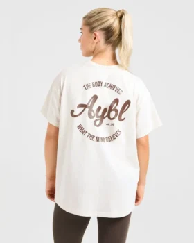 T-shirt oversize « Body Achieve Mind Believe »