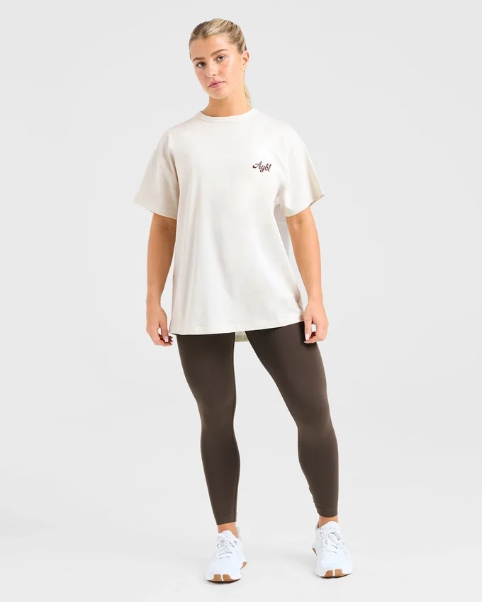 T-shirt oversize « Body Achieve Mind Believe »