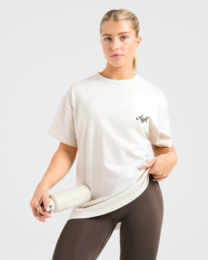 T-shirt oversize « Body Achieve Mind Believe »
