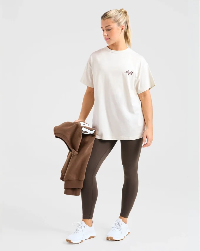 T-shirt oversize « Body Achieve Mind Believe »