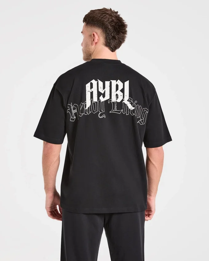 T-shirt oversize « Heavy Lifting Gothic »