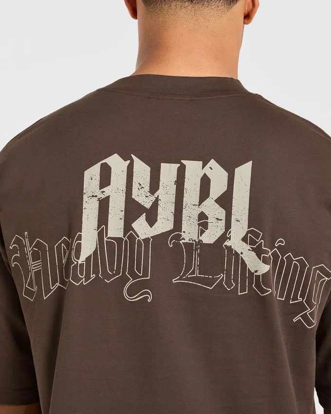 T-shirt oversize « Heavy Lifting Gothic »